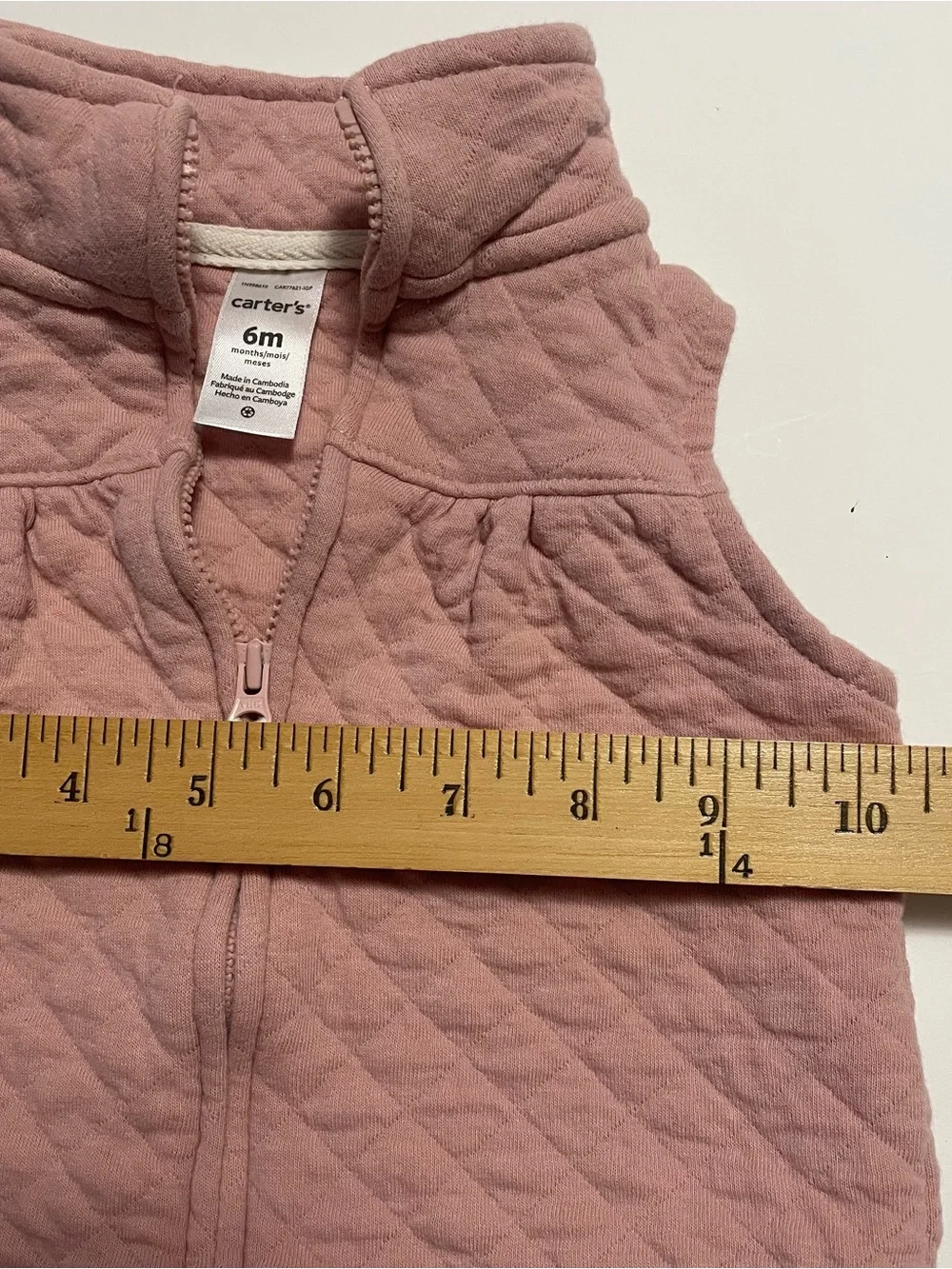Lot 2 Baby Girls Jackets Carters Quilted & Chuya Striped Hoodie 6 mo